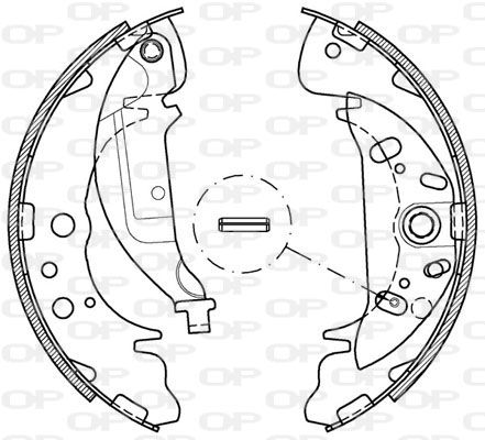 OPEN PARTS Piduriklotside komplekt BSA2035.00